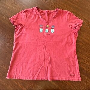 Life Is Good Coral T-Shirt